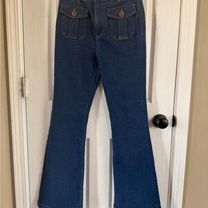 LOFT Dark Blue Flare Jeans